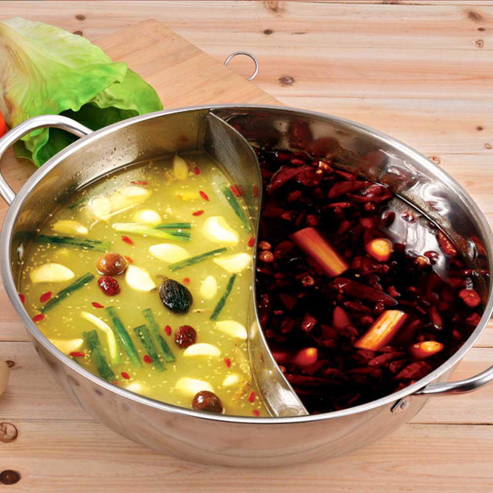 28CM Thicken Stainless Steel Hot Pot for Home Resturant Supplies