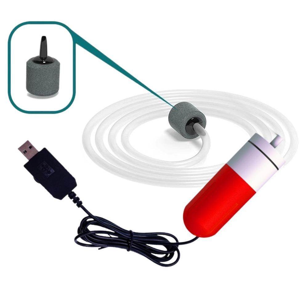 Adjustable Speed Aquarium Oxygen Air Pump USB Charging Ultra Quiet Aquatic Terrarium Filter Anti-slip Portable Mini Oxygen Pump