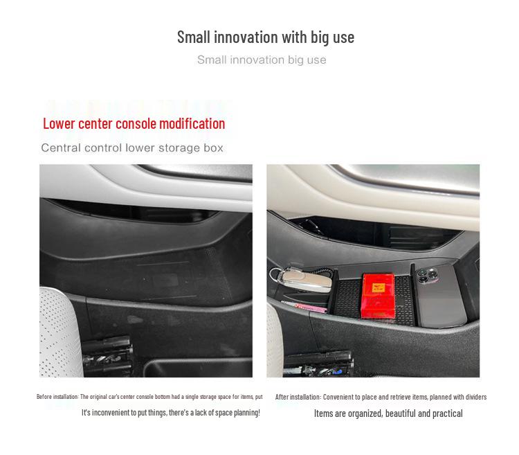 Adjustable Car Center Console Storage Box Organizer