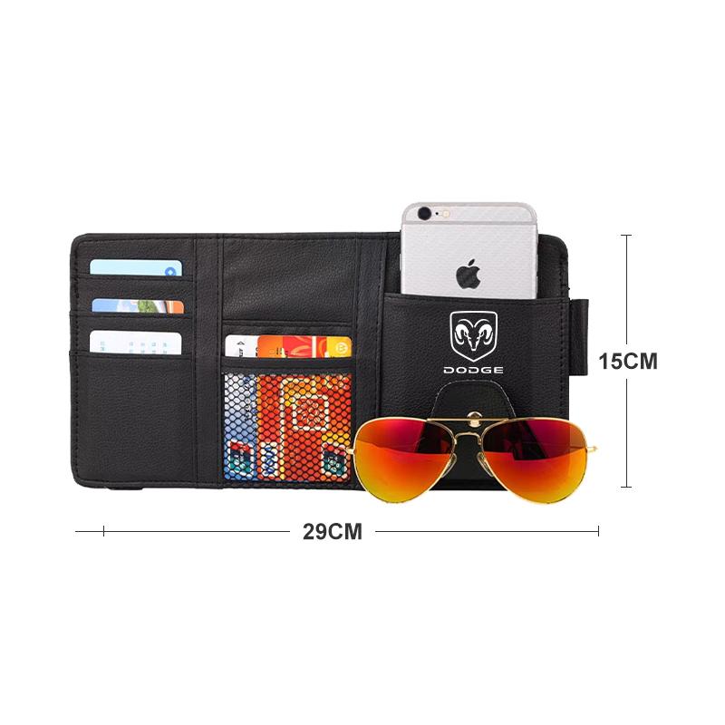 Car Sun Visor Point Type Multi-function Storage Bag Car Accessories for Dodge Journey Caliber Challenger Charger Ram 1500 Stratus Dart Dakota Durango