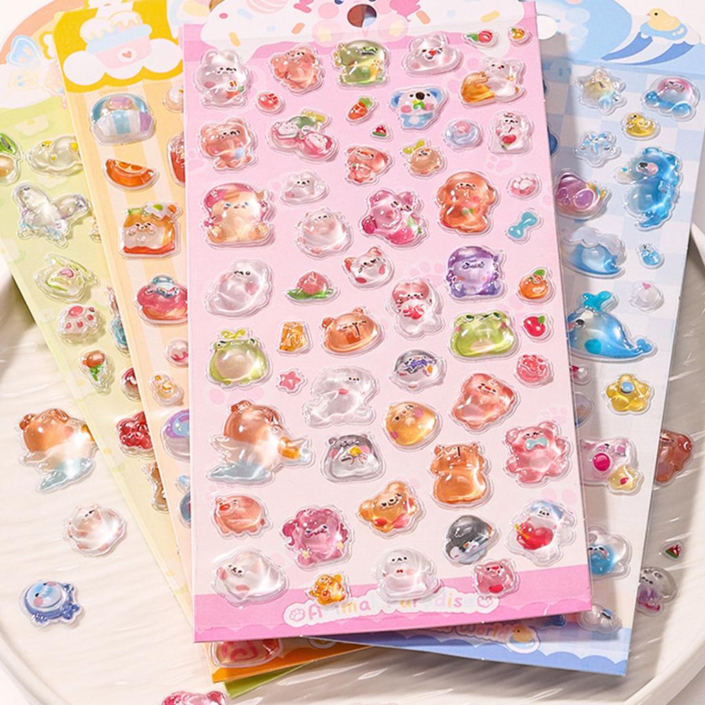 Мультфильм 3D наклейки Водостойкие животные бабочка наклейка для планировщика пенал телефон чехол бутылка для воды скейтборды