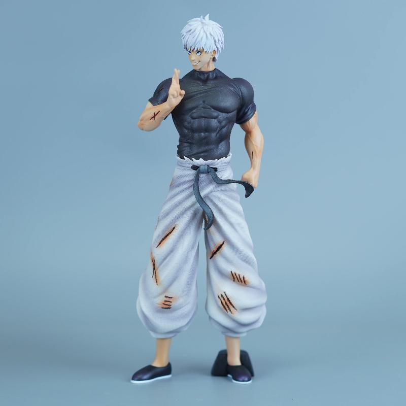 Аниме Магическая битва Сатору Годжо Трехголовая Скульптура GK Фигурки Действия Периферия Украшение для Корпуса Настольного ПК 2D Модные Игрушки Подарки