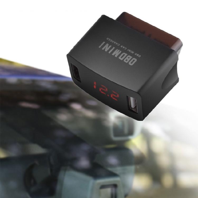Автомобильное зарядное устройство OBD с двумя портами, адаптер для зарядки телефона, OBD2 разветвитель 12В 24В