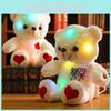 Вышивка Сердце Светящийся Плюшевый Мишка Плюшевая Игрушка Животное Мягкая Кукла Украшение