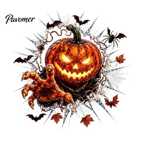 Ghost Witch Decals Halloween Window Decal, 3D Crack Glass Spooky Decoration, Pumpkin Skeleton Indoor Ornamentation Break in Stickers, Illusion Mirror