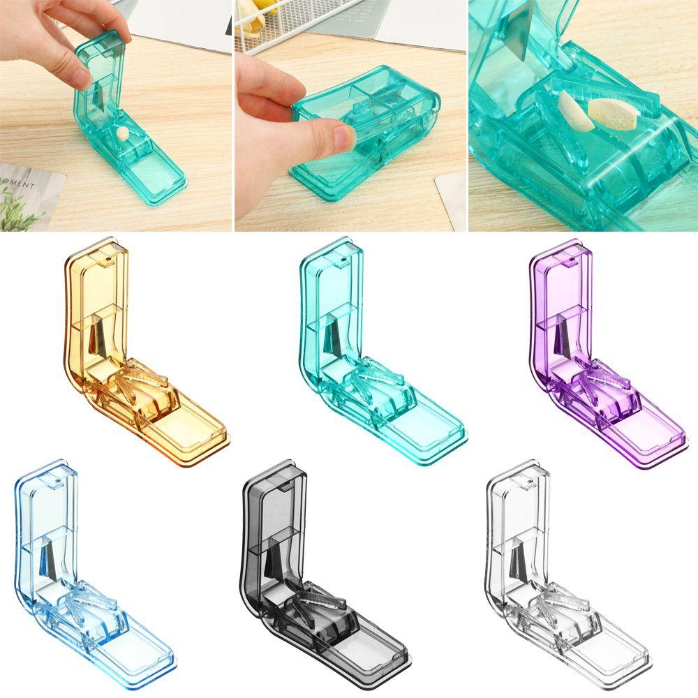 Slicer Pill Case Storage Tablet Divider Multiple Pill Cutter for Small or Large Mini Pill Splitter