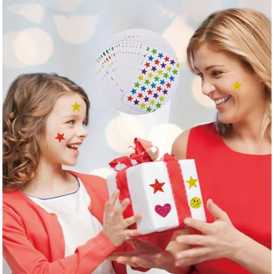 1440 Pcs Star Stickers for Reward Tiny Glitter Star Stickers in Multiple Colors Behavior Reward Stickers for School Classroom T