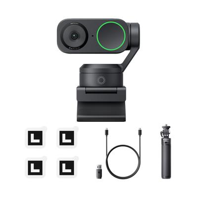 Insta360 Link 2 Комплект штатива PTZ 4K веб-камера для ИИ ИИ Жестовая веб-камера Идеально подходит для видео и многого другого - Windows/Mac, 1/2-дюймовый сенсор, Отслеживание, HDR,