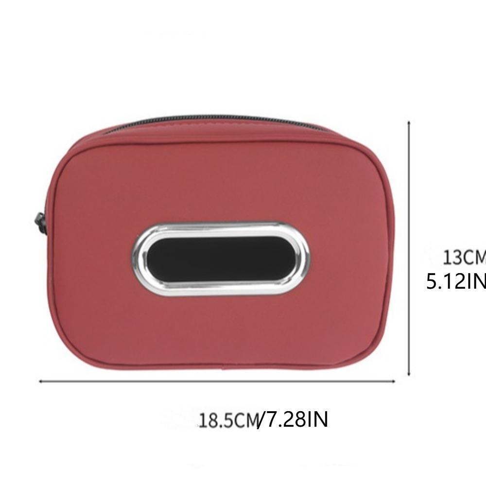 Zipper Car Tissue Box Multifunctional Car Seat Back Organizer Backseat Tissue Case Armrest