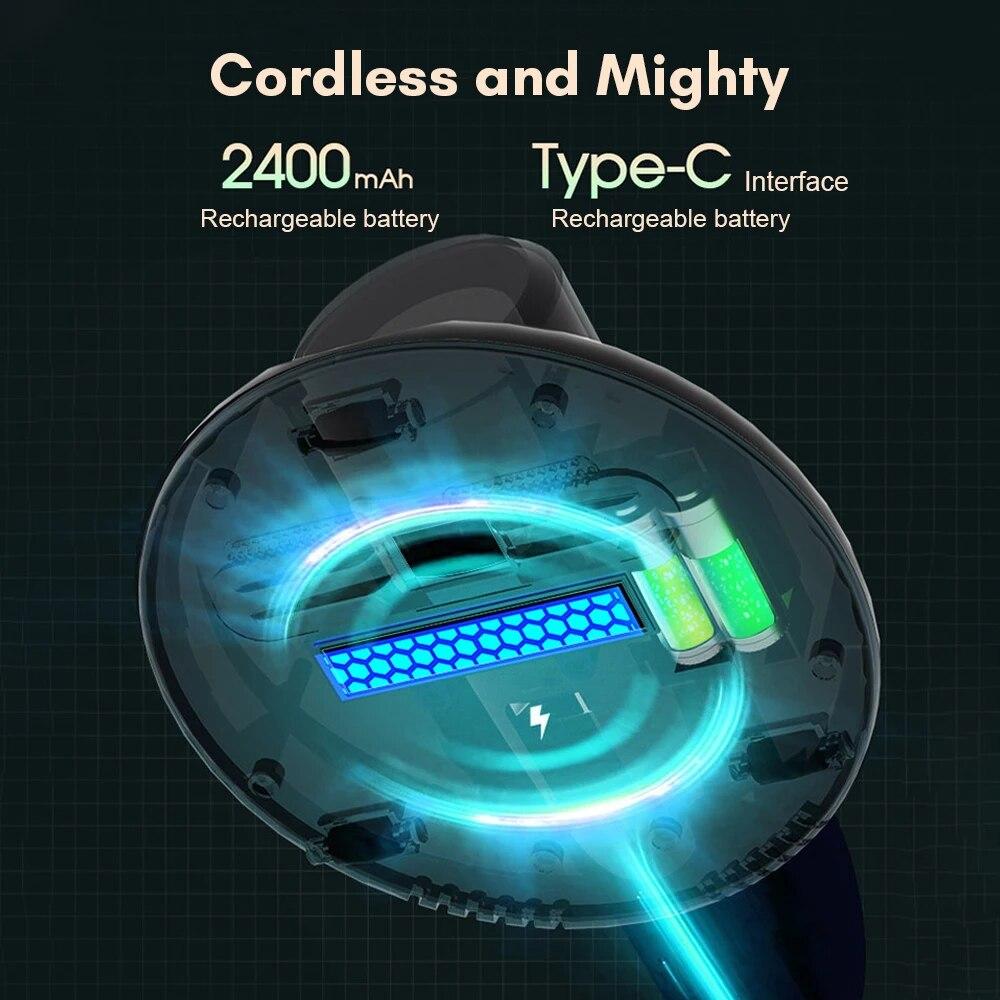 Новый портативный беспроводной пылесос 5000PA Мощный пылесос для матрасов с HEPA-фильтрацией Пылесос для удаления УФ-клещей