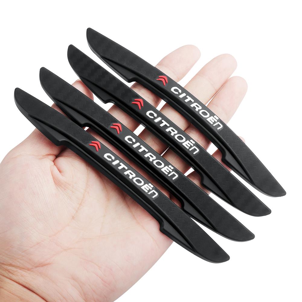 4pc Transparent Car Door Edge Guard Anti-Collision Strips Rubber Protect Stickers For Citroen C1 C2 C3 C4 Grand Picasso C4L C5