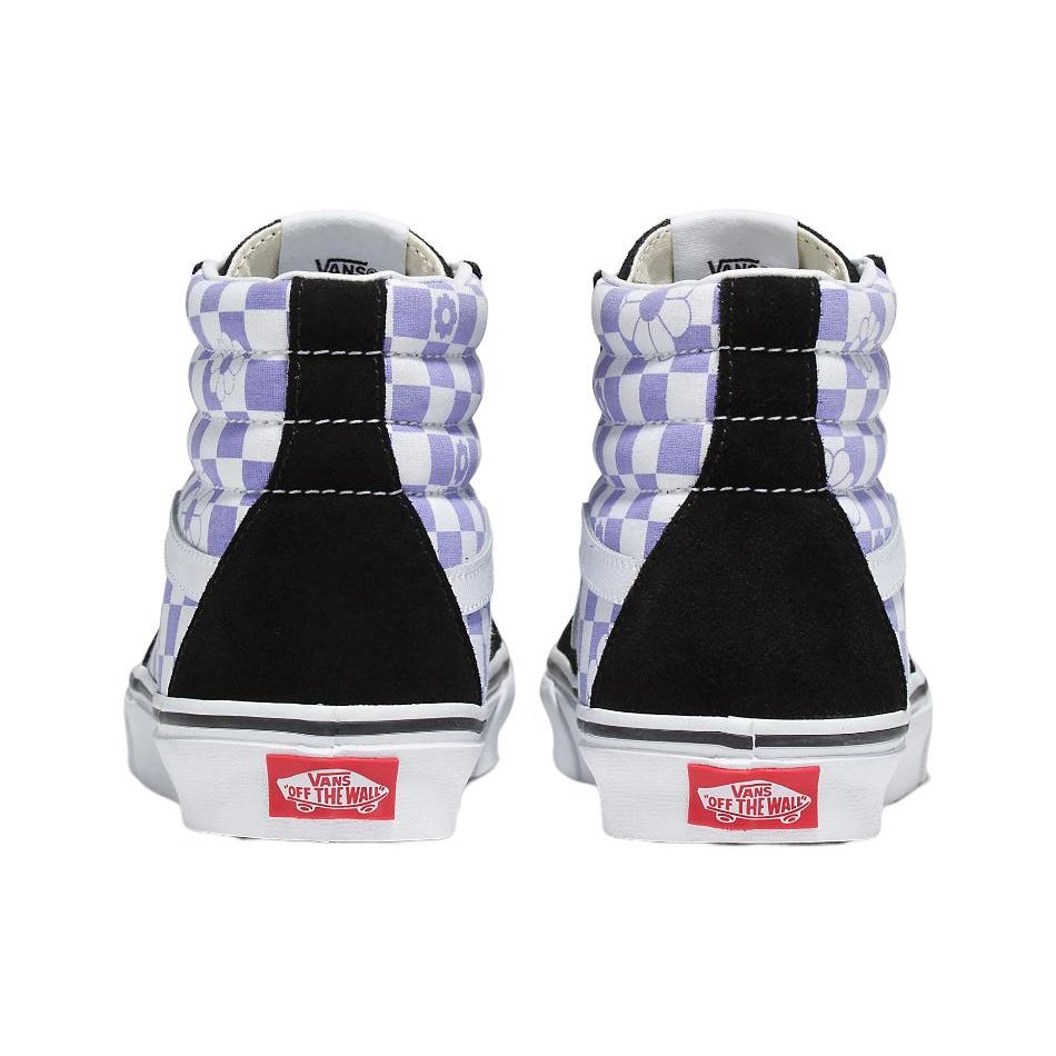 Vans Унисекс кроссовки Sk8-Hi Floral Check Черные Лавандовые VN0007NSO95