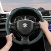 Подходит для Suzuki Дышащая Кожаная Накладка на Руль с Отверстиями Сегментированная Конструкция Быстрого Крепления Противоскользящая и Прочная Swift 2011 Sx4 Grand Vitara