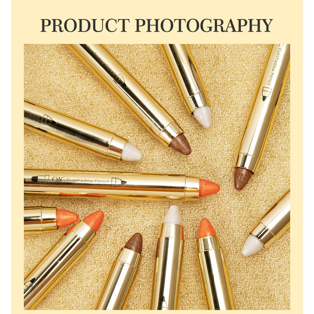 Ручка для теней QIC Lazy High Glossy, перламутровый тонкий контуринг, осветляющие, стойкие и красочные двусторонние тени для век