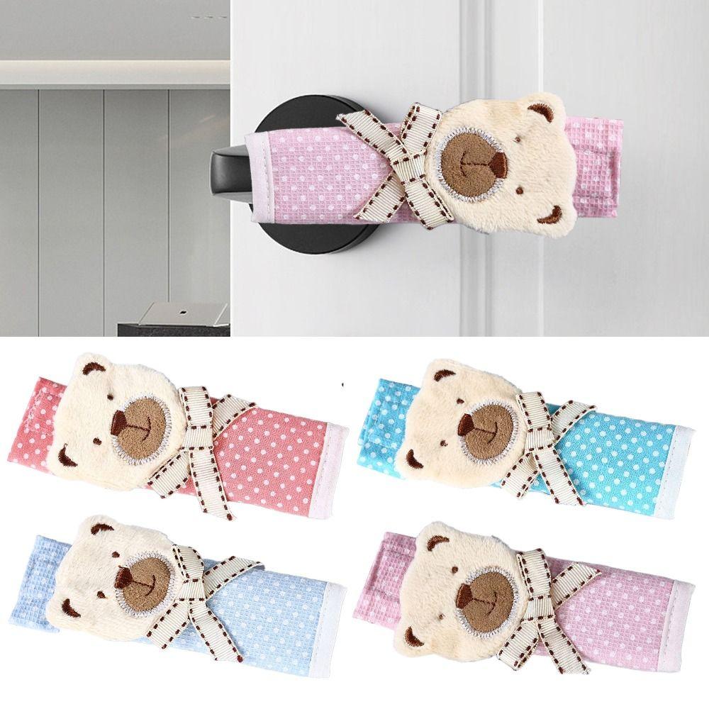 Soft Refrigerator Handle Covers Anti-Static Door Knob Gloves Easy to Use Handle Cover Bathroom