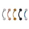 Кольцо для пирсинга для женщин Изогнутый штанга Гвоздик для брови Шарик Кольцо для носа Обманка для губы Пирсинг Украшения