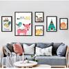 Painting Wall Pictures Kids Room Decor Bear Fox Lion Owl Raccoon Tent Dream Quotes Nordic S And Prints Wall Art Canvas