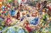Epoch Jigsaw Puzzle Fantasy Town Fairy Tale with and Score Ticket 1000-piece Illustration/Art Art/Oni-Neko (50x75cm) 11-505 Glue, Spatula,