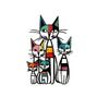 Cartoon Colorful Cat Wall Decor Metal Dog Wall Art Sculpture Iron Flower Frog Decorative Plate Garden