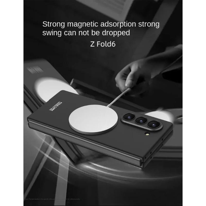 Магнитный чехол для телефона с беспроводной зарядкой для Samsung Galaxy Z Fold 6 5 4 3 Fold6 Fold5 Fold4 Fold3 5G Hard Shell Защитный чехол