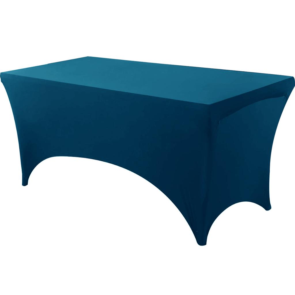 Скатерть спандекс плотно облегающая моющаяся и устойчивая к складкам стрейч прямоугольная для патио мероприятия свадебных вечеринок чехол на стол