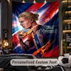 TapestryErling Haaland Custom Name Text Personalized Wall Hanging Tapestry Home Wall Decor
