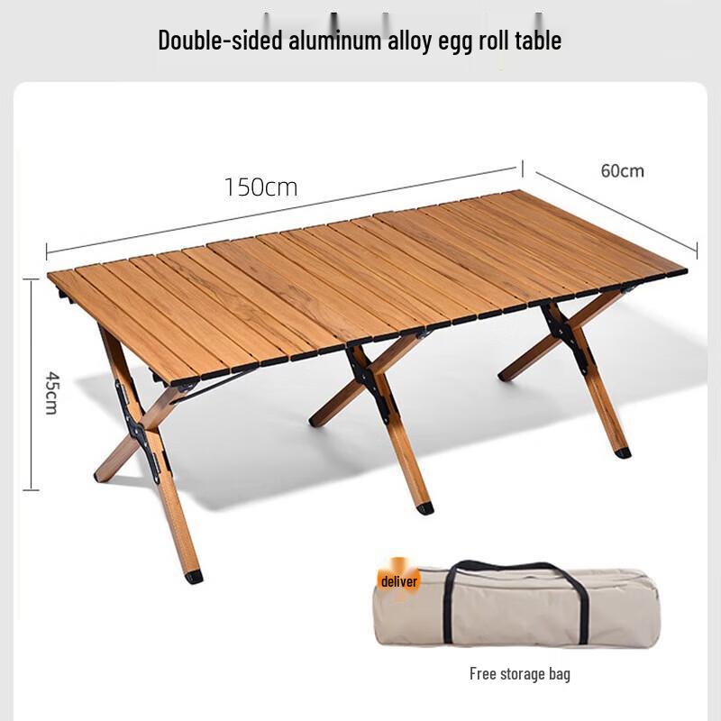 Portable Outdoor Aluminum Roll-Up Picnic Table