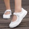 Fashion Women Shoes Sandals Flat Casual Mesh Running Shoes Breathable Sandals Wedges Mary Jane Nursing Shoes Hook & Loop Light Shoe