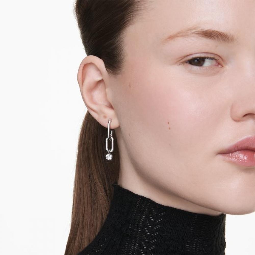 Swarovski Rhodium Drop Earrings 5728584