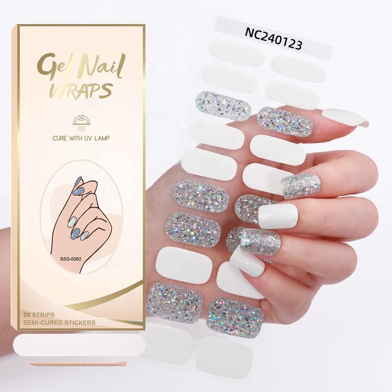 2025 New Trend Custom UV Gel Nail Polish Sticker Spring Design DND Gel Polish Wraps Plastic 2D Type