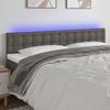 VidaXL LED Headboard Bedroom Furniture Double Bed Accessory Head of Bed Frame Interior Grey 3121718