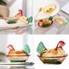 Хрустальная курица на гнезде Конфетница с крышкой Ретро Конфетница, Банка для конфет Настольные украшения для дома Офиса Кухни