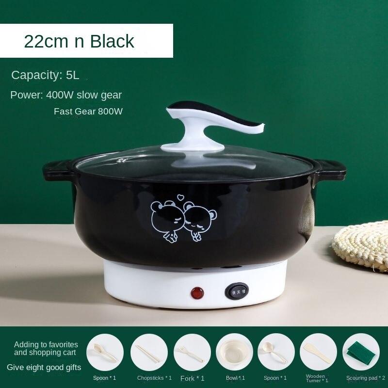 Многофункциональная электрическая сковорода для жарки на пару, маленькая электрическая плита, встроенная электрическая плита, мини-электрическая рисоварка, бытовая