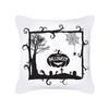 Nordic Black and White Halloween Cushion Letters Ghost Peach Skin Cushion Cartoon Home Cushion Cover