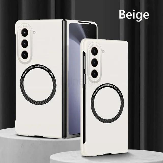 Для Samsung Galaxy Z Fold5 Fold4 Fold3 Fold 3 4 5 5G Беспроводная зарядка Жесткий задний чехол Безрамный Магнитный Для Galaxy Z Fold6