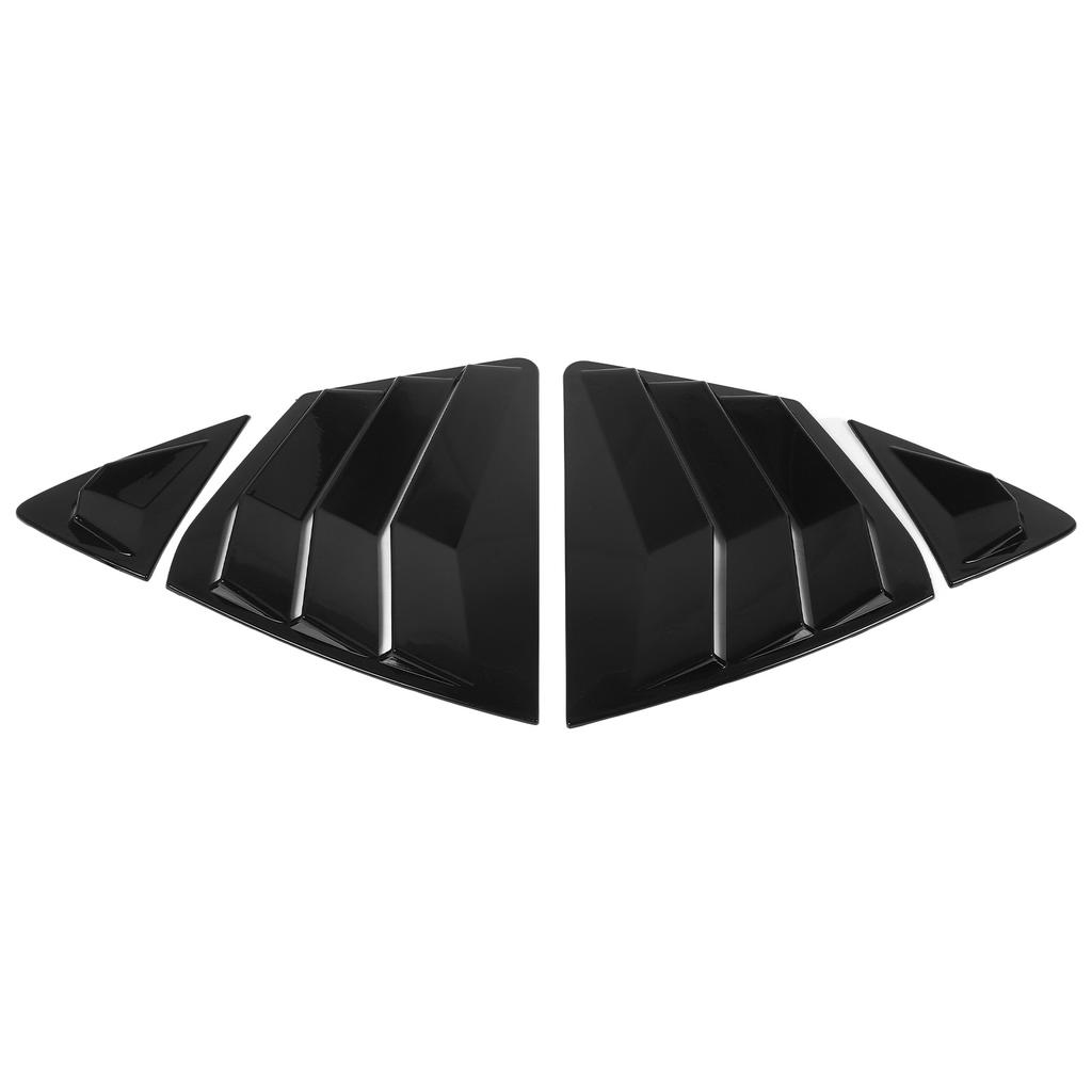 1 Pair Rear Side Window Louver Sturdy ABS Left Right Side Window Shutter Cover Trim for Camry XV80 Glossy Black