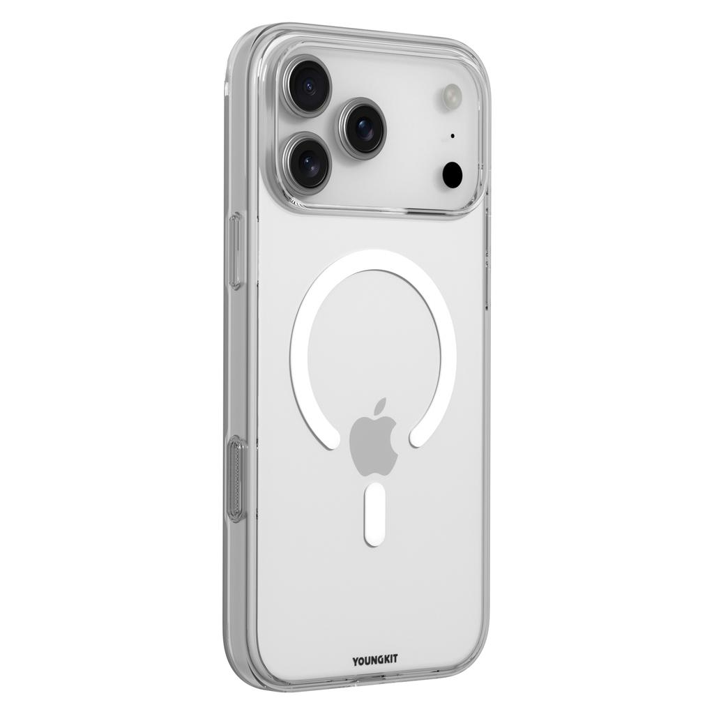 YOUNGKIT For iPhone 17 Pro Clear Case Compatible with MagSafe Shockproof TPU PC Phone Back Cover