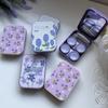 Beauty Contact Lens Box Purple Color Contact Lens Case Portable Contact Lens Container Travel Set Case Storage Lens Box