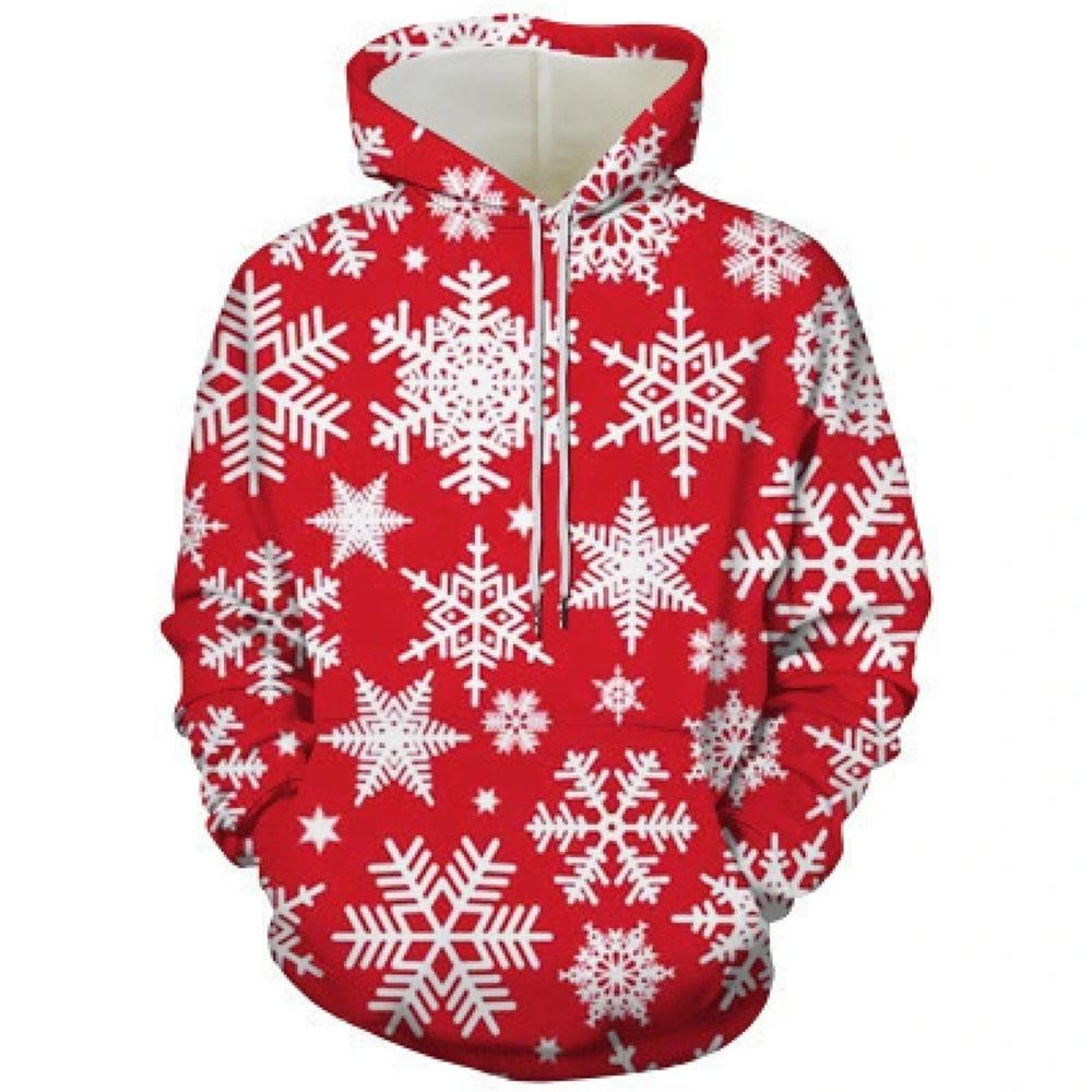 Рождественская мужская толстовка с капюшоном, 3D-принт, с длинным рукавом, толстовка с капюшоном, праздничный стиль осень/зима, повседневная, оверсайз, мужская толстовка-топ