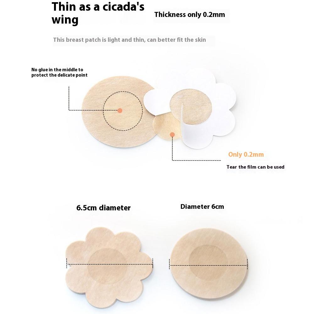 10Pcs Disposable Non-Woven Nipple Cover Women Summer Breathable Invisible Breast Covers