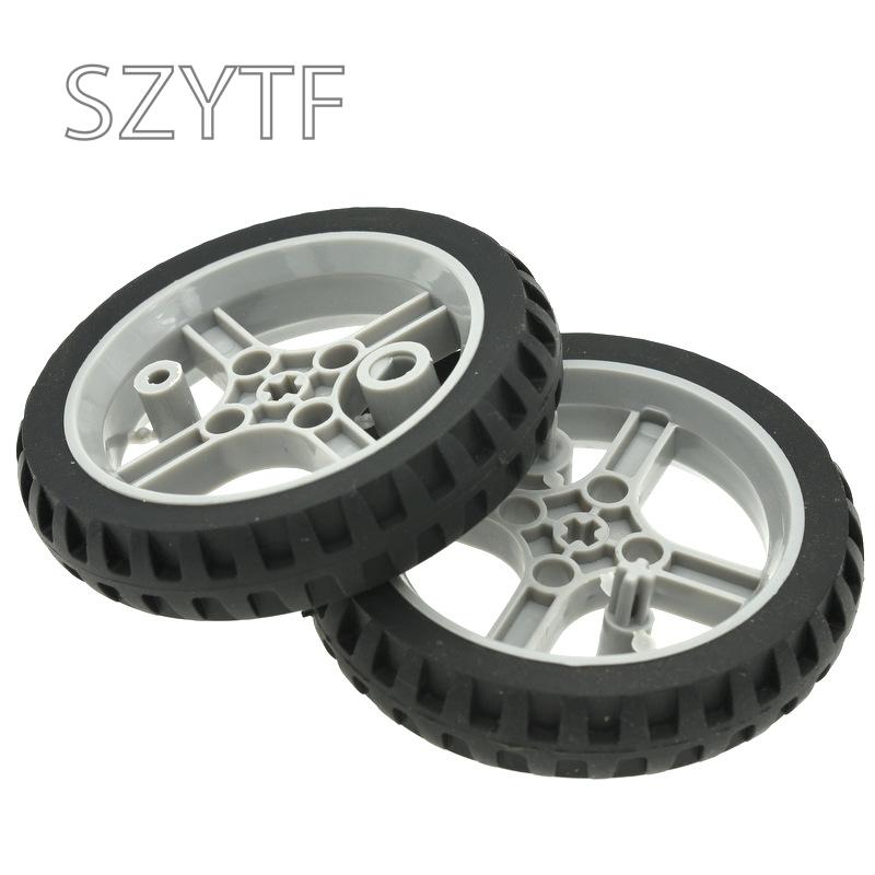 2PCS 6514 TT Motor Free Wheel Cross Shaft Robot Smart Car Narrow Wheel 65MM Motor Tracking Line