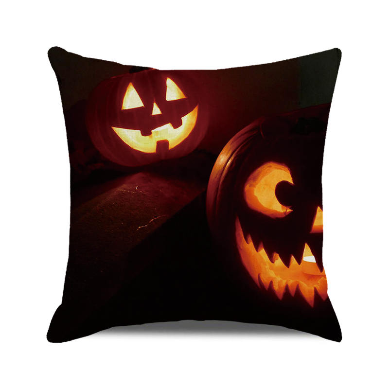 Хэллоуин тема ужас тыква летучая мышь принт узор наволочка дома гостиная диван украшения квадратный пледы наволочка