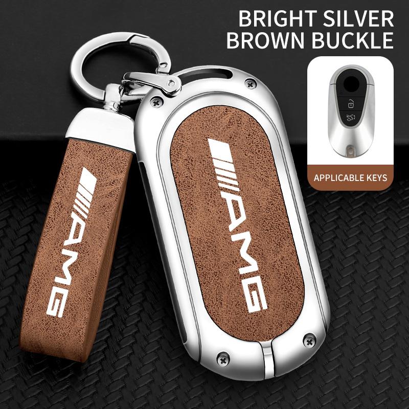 CEV5 Zinc Alloy Leather Car Remote Key Case Cover Bag Accessory For Mercedes Benz W212 W213 W205 W177 W247 W176 CLS CLA CLK CLG GLS