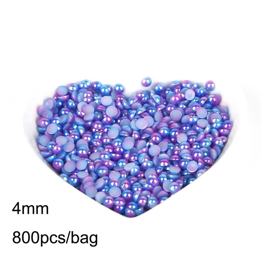 3mm-8mm Colorful Half Round Flatback Pearl Beads for DIY Jewelry Making Accessories