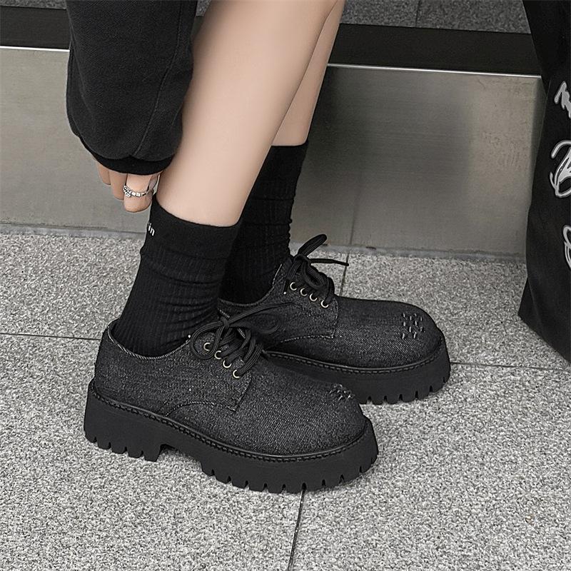 Кожаные туфли мужские осенние дизайнерские туфли дерби нишевые трендовые повседневные туфли на платформе с большой головой 9260-R