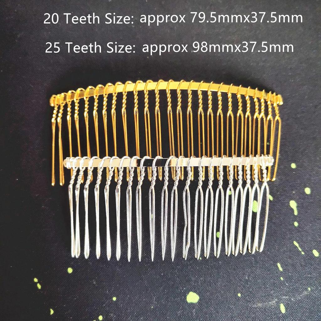 5 ШТ. 12/15/20/25/30 Зубьев Расчески для волос Заготовки Металлические основы для расчесок для аксессуаров для волос Изготовление украшений Орнамент