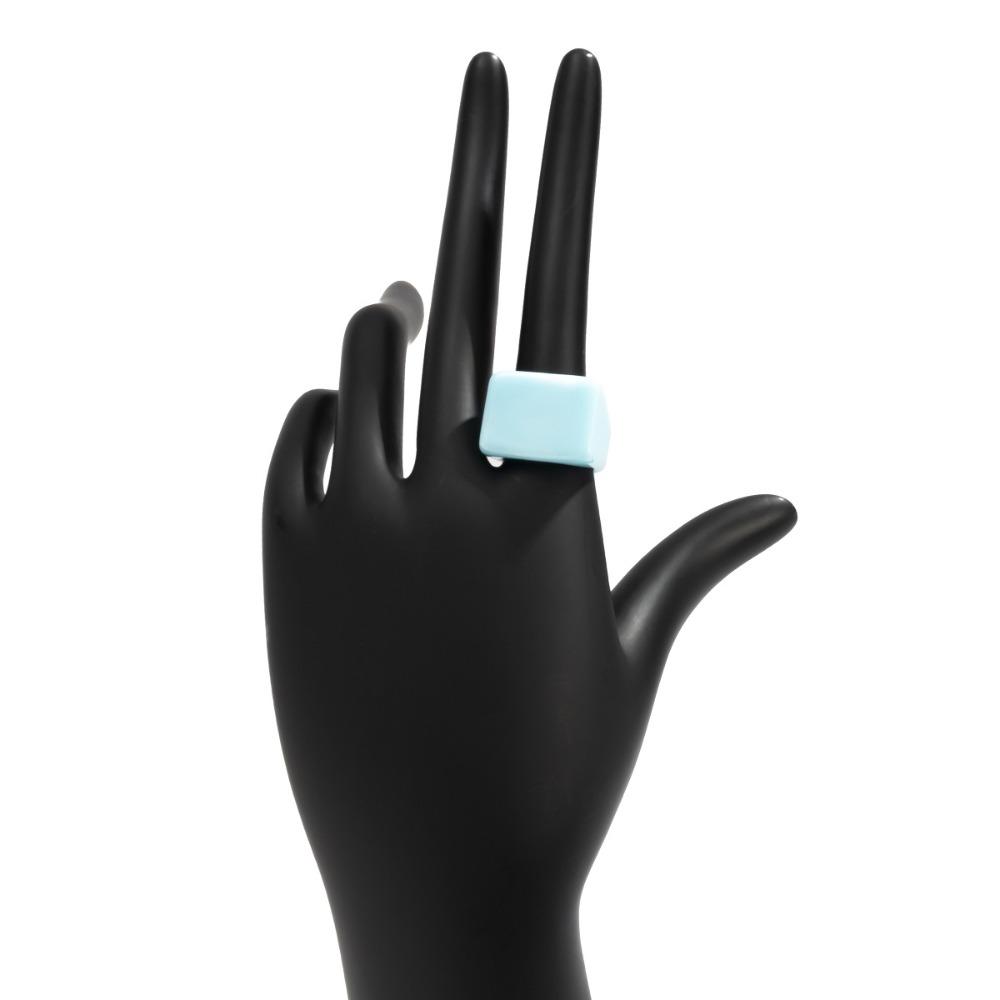 Темпераментное геометрическое квадратное кольцо Модное кольцо Новое цветное акриловое кольцо