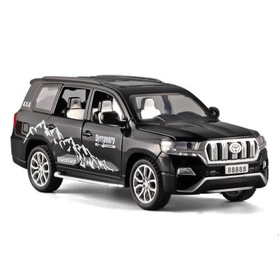 Литая под давлением модель автомобиля Toyota Prado в масштабе 1/32, игрушечный автомобиль с откатным механизмом со звуком и светом для детей, коллекция подарков для мальчиков и девочек