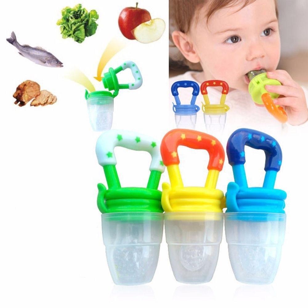 Baby Silicone Fresh Food Feeder Fruit Safe Nipple Teether Bite Bag