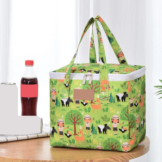 Сумка для обеда, удобная для переноски, теплоизоляционная, полиэстеровая, универсальная термосумка большой емкости для кемпинга